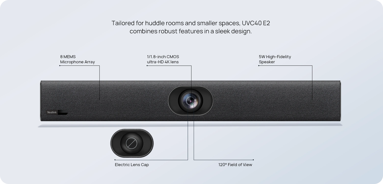 Yealink UVC40 E2 All-in-One USB Video Bar